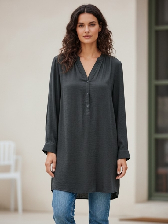 H&M Tops - H&M V-Neck Button Tunic / Shirt Dress